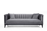 Canapea 3 locuri Trendy Gri inchis 225x79x89 cm - 3