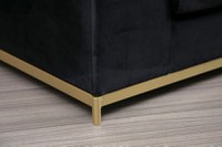 Canapea 4 locuri Line, Negru Auriu - 8