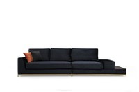 Canapea 4 locuri Line, Negru Auriu - 10