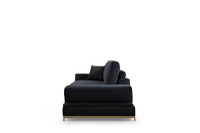 Canapea 4 locuri Line, Negru Auriu - 11