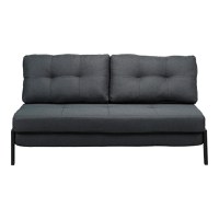 Canapea extensibila 2 locuri, Fancy, Gri inchis, 150x92x77 cm - 6