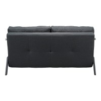 Canapea extensibila 2 locuri, Fancy, Gri inchis, 150x92x77 cm - 7