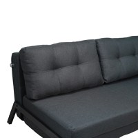 Canapea extensibila 2 locuri, Fancy, Gri inchis, 150x92x77 cm - 8