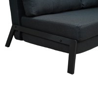 Canapea extensibila 2 locuri, Fancy, Gri inchis, 150x92x77 cm - 9