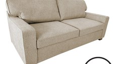 Canapea extensibila 2 locuri Polaris, Pako World, Crem, 181x91x83 cm