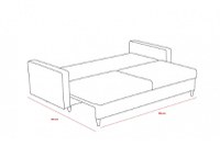 Canapea Extensibila, 3 Locuri Eva Gri - 3