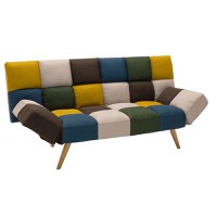 Canapea extensibila 3 locuri Freddo stofa multicolor 182x81x84 cm - 2