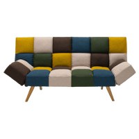 Canapea extensibila 3 locuri Freddo stofa multicolor 182x81x84 cm - 5