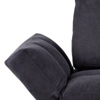 Canapea extensibila 3 locuri, Pako World, Jackie, Antracit-Negru, 190x78x75 cm - 5