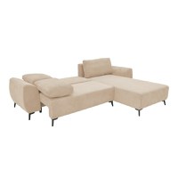 Canapea extensibila 3 locuri, Pako World, Textil, Bej, 286x204x93 cm - 2