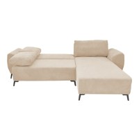 Canapea extensibila 3 locuri, Pako World, Textil, Bej, 286x204x93 cm - 3