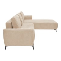 Canapea extensibila 3 locuri, Pako World, Textil, Bej, 286x204x93 cm - 4