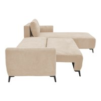 Canapea extensibila 3 locuri, Pako World, Textil, Bej, 286x204x93 cm - 5