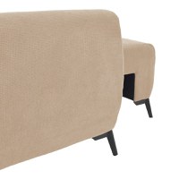 Canapea extensibila 3 locuri, Pako World, Textil, Bej, 286x204x93 cm - 8