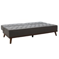 Canapea extensibila Marco material textil gri 180x80x80cm - 3