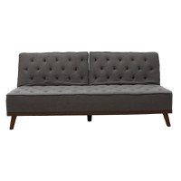 Canapea extensibila Marco material textil gri 180x80x80cm - 5