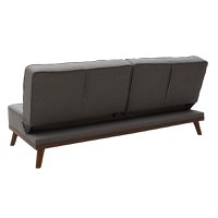 Canapea extensibila Marco material textil gri 180x80x80cm - 6