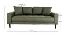 Canapea Lido Verde Masliniu 93x180x76 cm