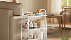 Carucior de depozitare Vasagle Alb 43.2x30.4x81 cm