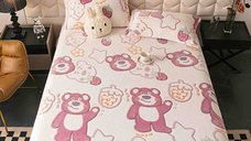 Cearsaf de pat Cocolino cu elastic si 2 fete de perna Nadine 180x200cm