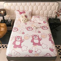 Cearsaf de pat Cocolino cu elastic si 2 fete de perna Nadine 180x200cm - 1