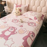 Cearsaf de pat Cocolino cu elastic si 2 fete de perna Nadine 180x200cm - 2