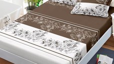 Cearsaf de pat cu elastic si 2 fete de perna Arnie 180x200 cm (Finet)