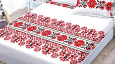 Cearsaf de pat cu elastic si 2 fete de perna Edno V1 180x200 cm (Finet)