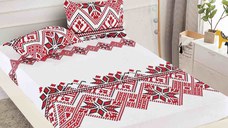 Cearsaf de pat cu elastic si 2 fete de perna Koon 180x200cm (Finet)