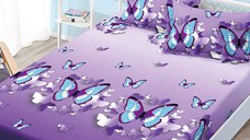 Cearsaf de pat cu elastic si 2 fete de perna Nadine 180x200 cm (Finet)