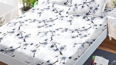 Cearsaf de pat cu elastic si 2 fete de perna Tudor 180x200 cm (Finet)