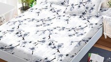 Cearsaf de pat cu elastic si 2 fete de perna Tudor 180x200 cm (Finet)