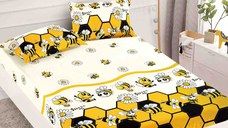 Cearsaf de pat cu elastic si 2 fete de perna Wilson 90x200 cm (Finet)