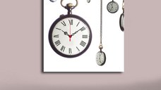 Ceas de perete decorativ din pânză 5070CS Multicolor 45x70 cm