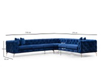 Colțar Como, Albastru marin - 6