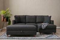 Colțar dreapta Eva Antracit 210x82x195 cm - 1