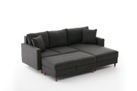 Colțar dreapta Eva Antracit 210x82x195 cm - 6