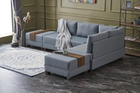 Coltar dreapta extensibil Fly Albastru 210x70x280 cm - 2