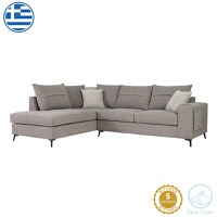 Coltar dreapta Montana tesatura gri si perne gri deschis 275x215x93 cm - 1