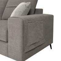 Coltar dreapta Montana tesatura gri si perne gri deschis 275x215x93 cm - 2