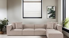 Colțar dreapta Sora Bej 430x75x102 cm