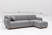 Coltar Eddy Corner Gri Deschis - 4