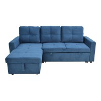 Coltar reversibil extensibil Felia, Pako World, Albastru, 225x148x81 cm - 3