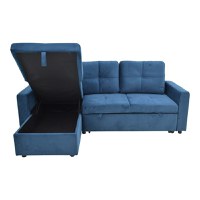 Coltar reversibil extensibil Felia, Pako World, Albastru, 225x148x81 cm - 4