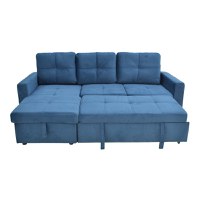 Coltar reversibil extensibil Felia, Pako World, Albastru, 225x148x81 cm - 6