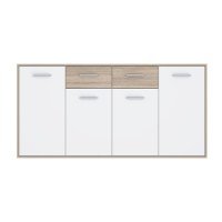 Comoda Drepen melaminat alb si sonoma 162.3x34.2x81.7 cm - 3
