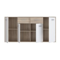 Comoda Drepen melaminat alb si sonoma 162.3x34.2x81.7 cm - 5