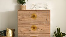 Comoda Leva din PAL melaminat, finisaj Pin Atlantic, 80 x 95 x 43 cm