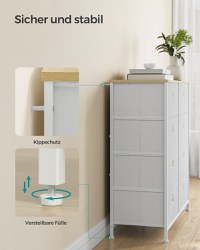 Comoda Songmics Alb 80x30x81.5 cm - 5