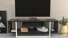Comoda TV Asal 120 - Negru, Alb